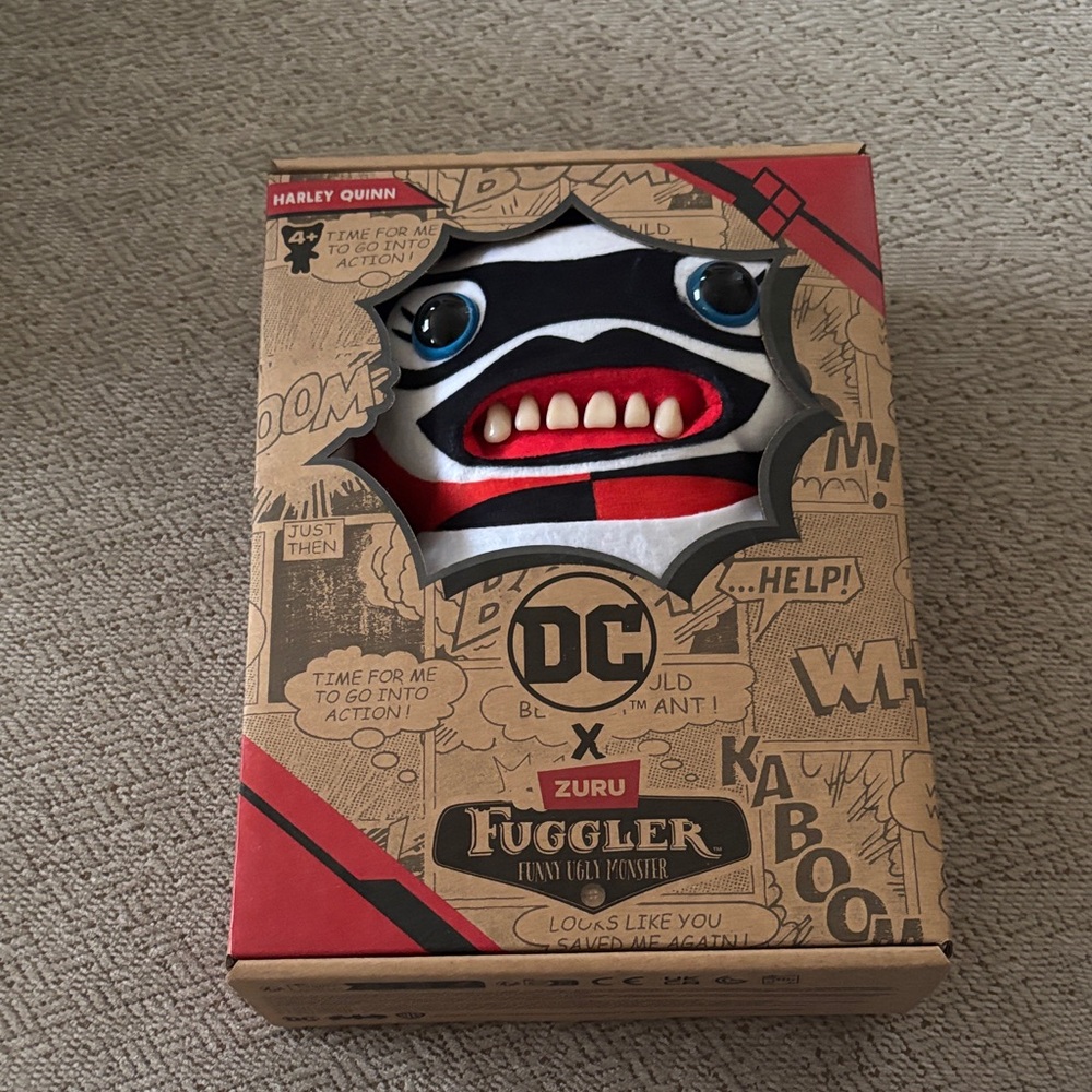ZURU Fuggler DC Harley Quinn Stuffed Animal - Red and Black